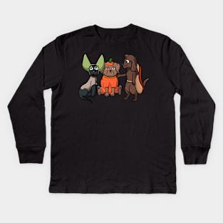 Dogs in Halloween Costumes Kids Long Sleeve T-Shirt